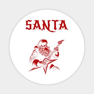 Heavy Metal Santa Magnet